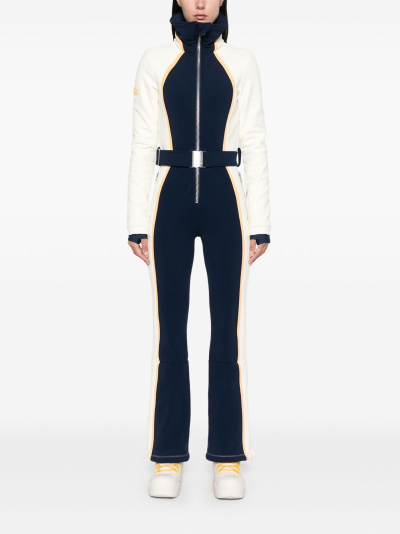 Blue Colour-block Ski Suit