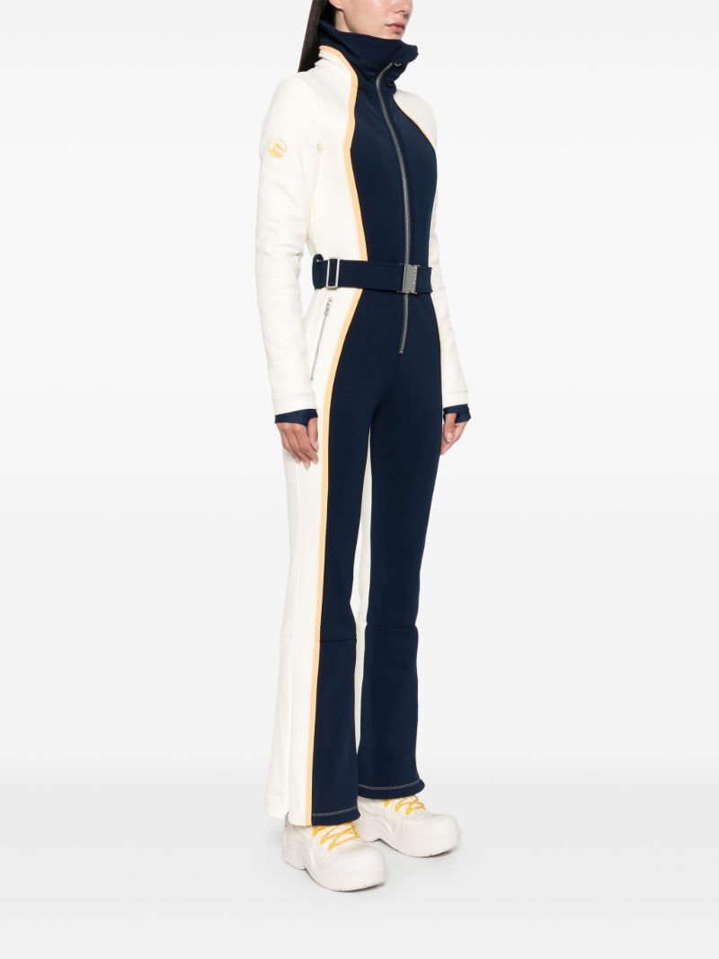 Blue Colour-block Ski Suit