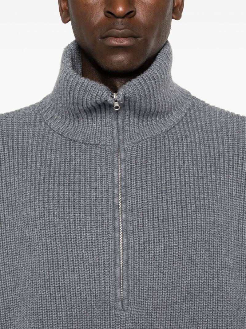 Half-zip Fastening Jumper