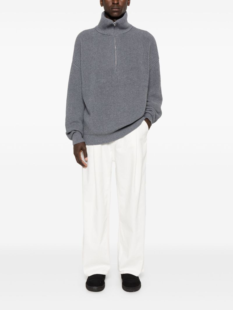 Half-zip Fastening Jumper