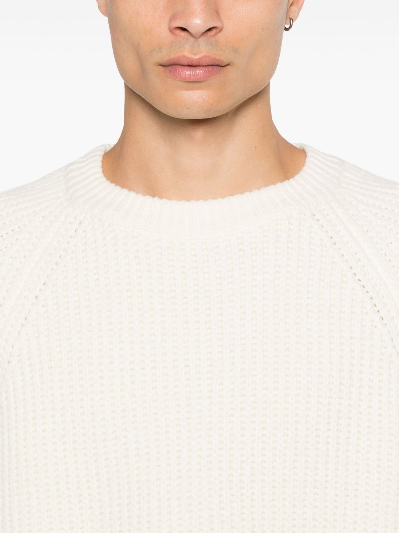 White Chunky-knit Sweater