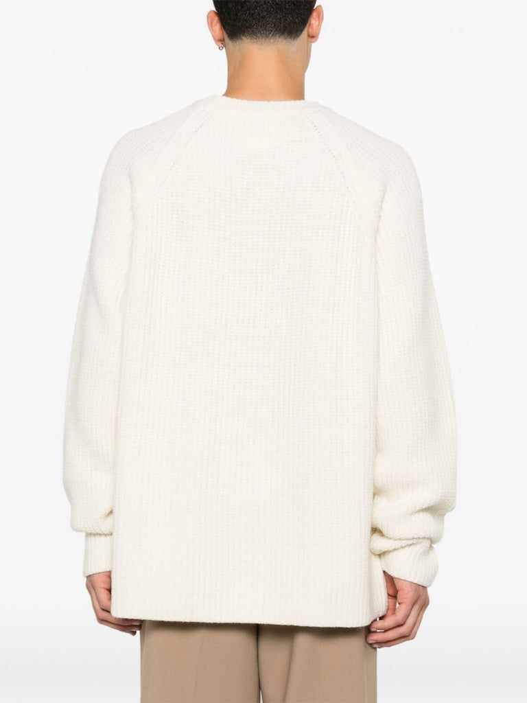 White Chunky-knit Sweater