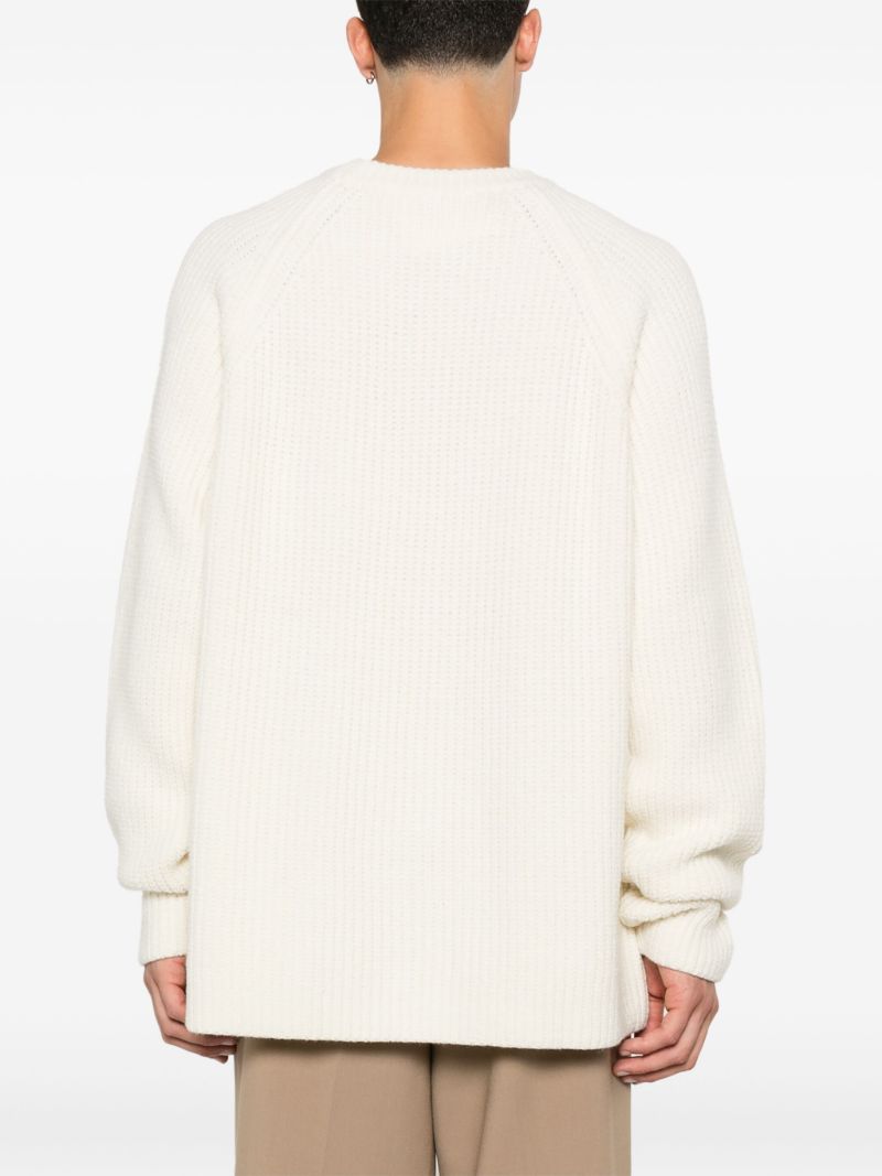 White Chunky-knit Sweater