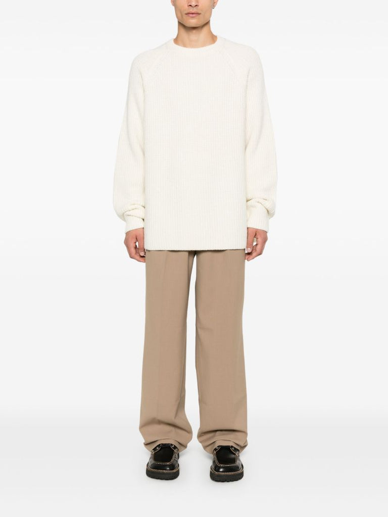 White Chunky-knit Sweater