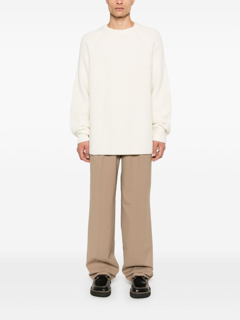 White Chunky-knit Sweater