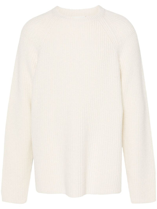 White Chunky-knit Sweater