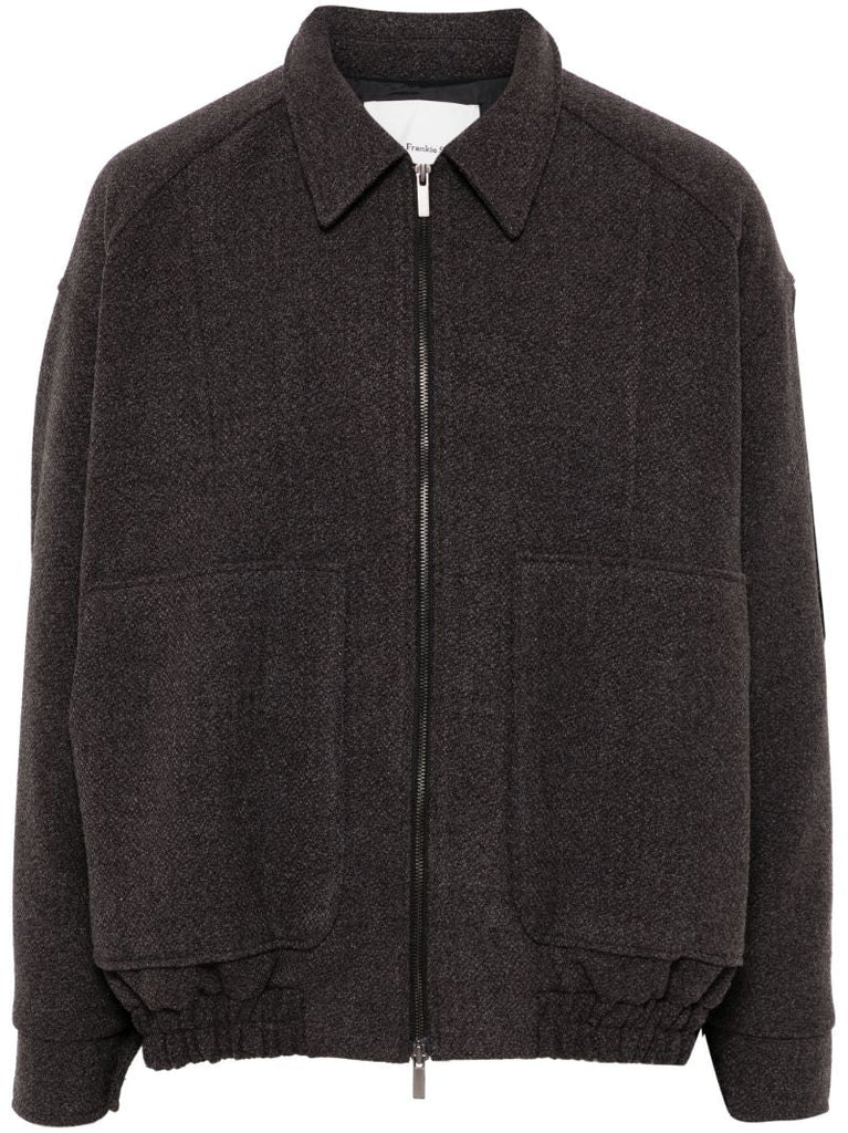 Grey BouclÃ_x0083_Â© Bomber Jacket