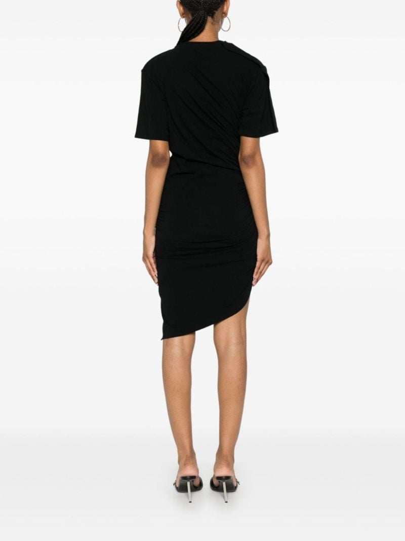 Draped Pierced Mini Dress