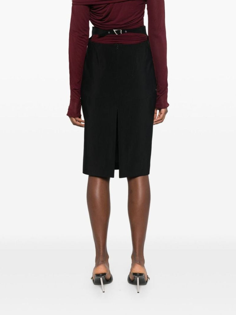 Buckled Tailored Skirt