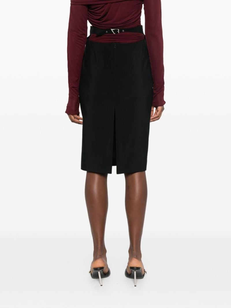 Buckled Tailored Skirt