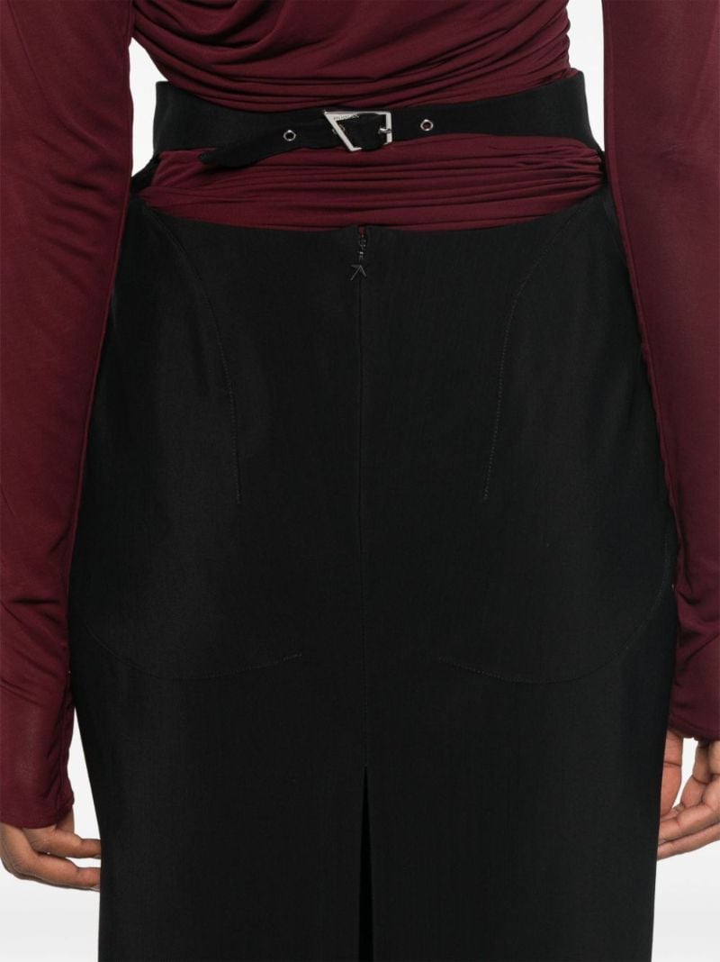 Buckled Tailored Skirt