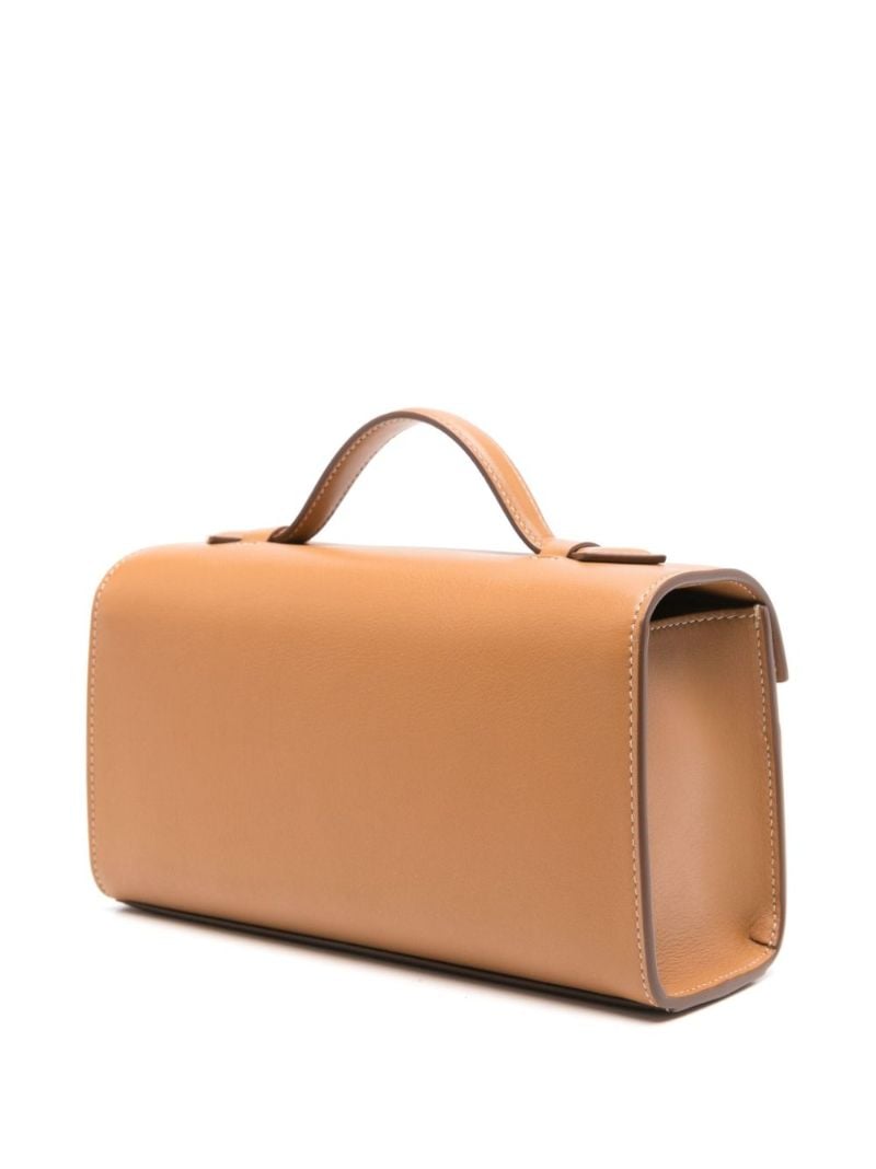 Brown Symmetry Pochette Leather Clutch Bag