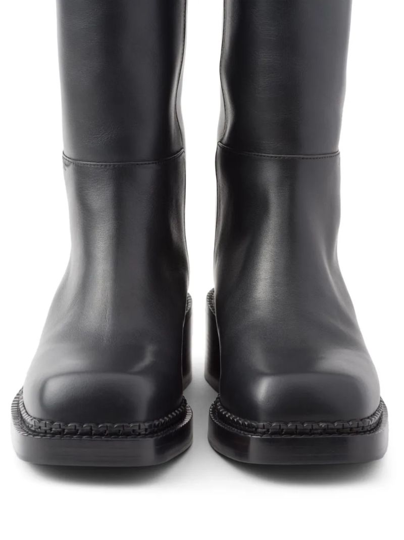 Black 55 Leather Knee-high Boots