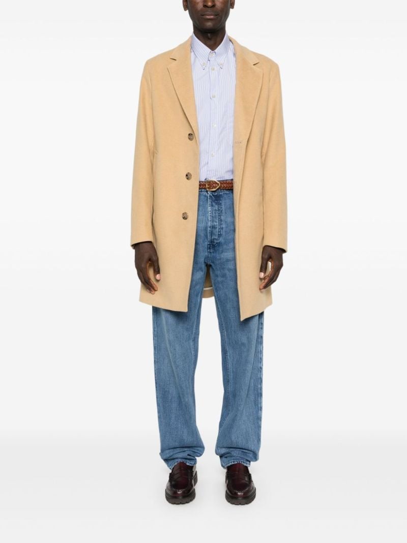 Blue Mid-rise Straight Jeans