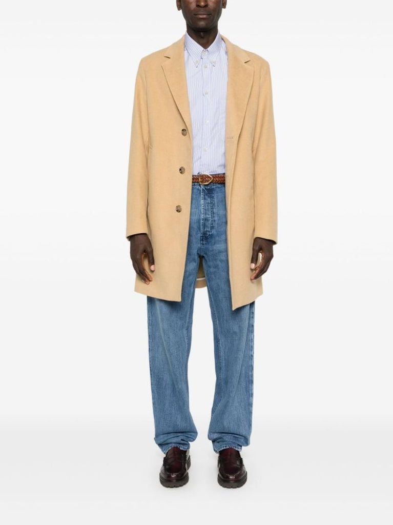 Blue Mid-rise Straight Jeans