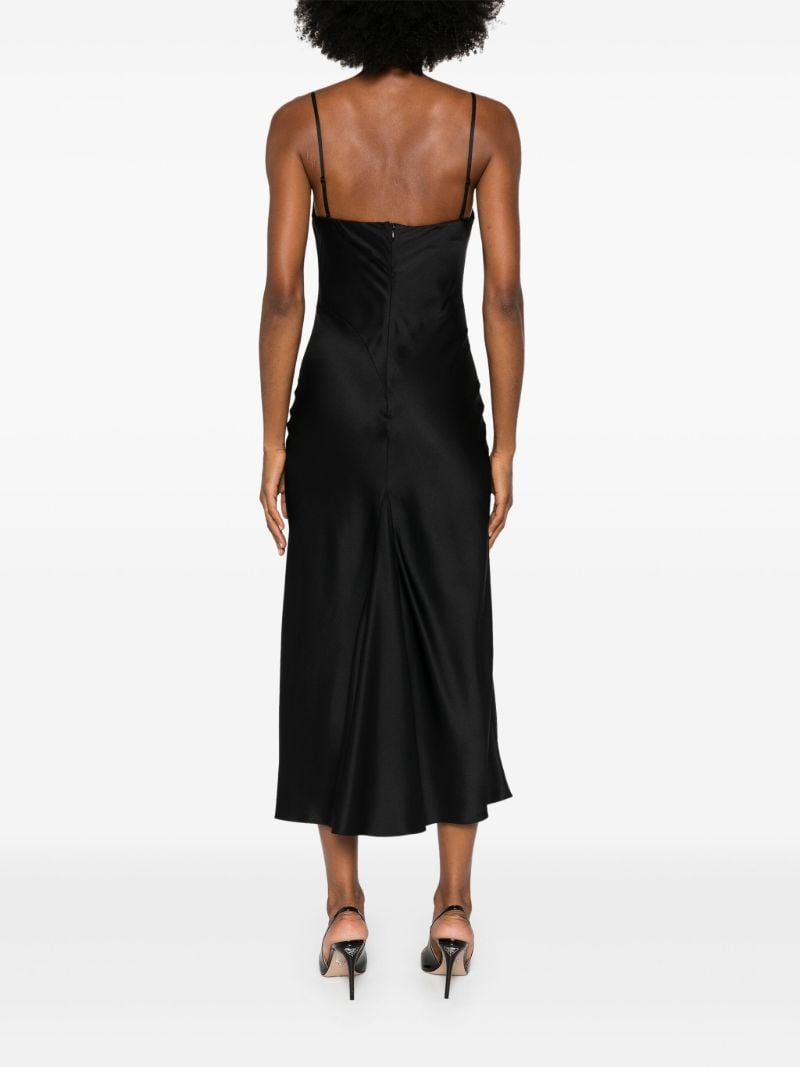 Lace-detail Silk Midi Dress