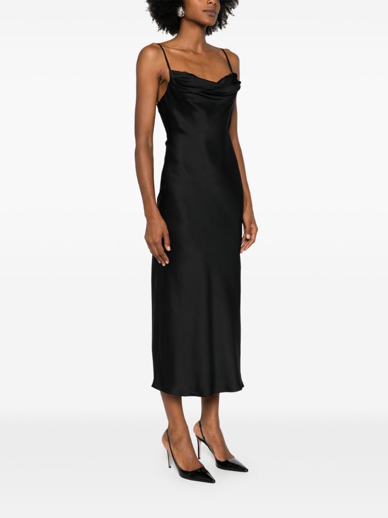 Lace-detail Silk Midi Dress