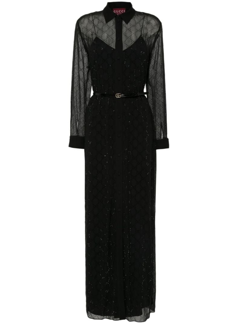 Gg Silk Shirt Dress