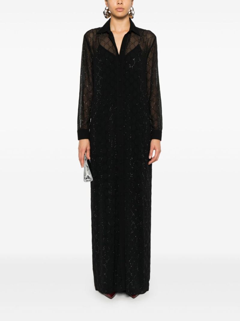 Gg Silk Shirt Dress