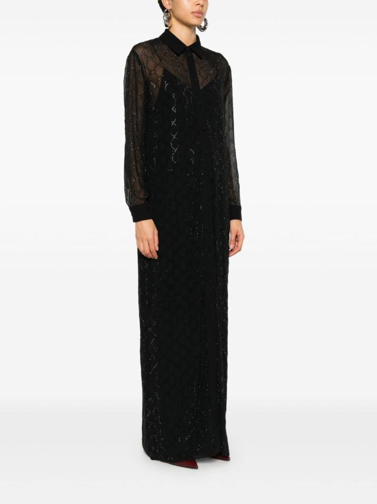 Gg Silk Shirt Dress