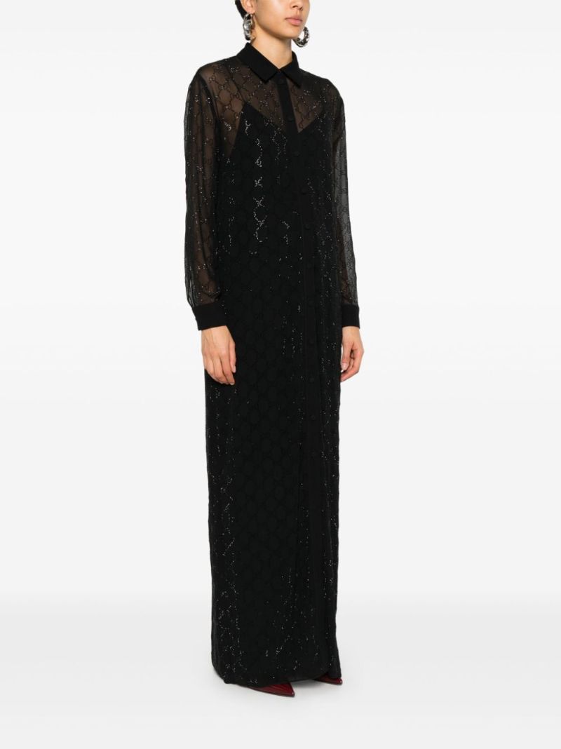 Gg Silk Shirt Dress