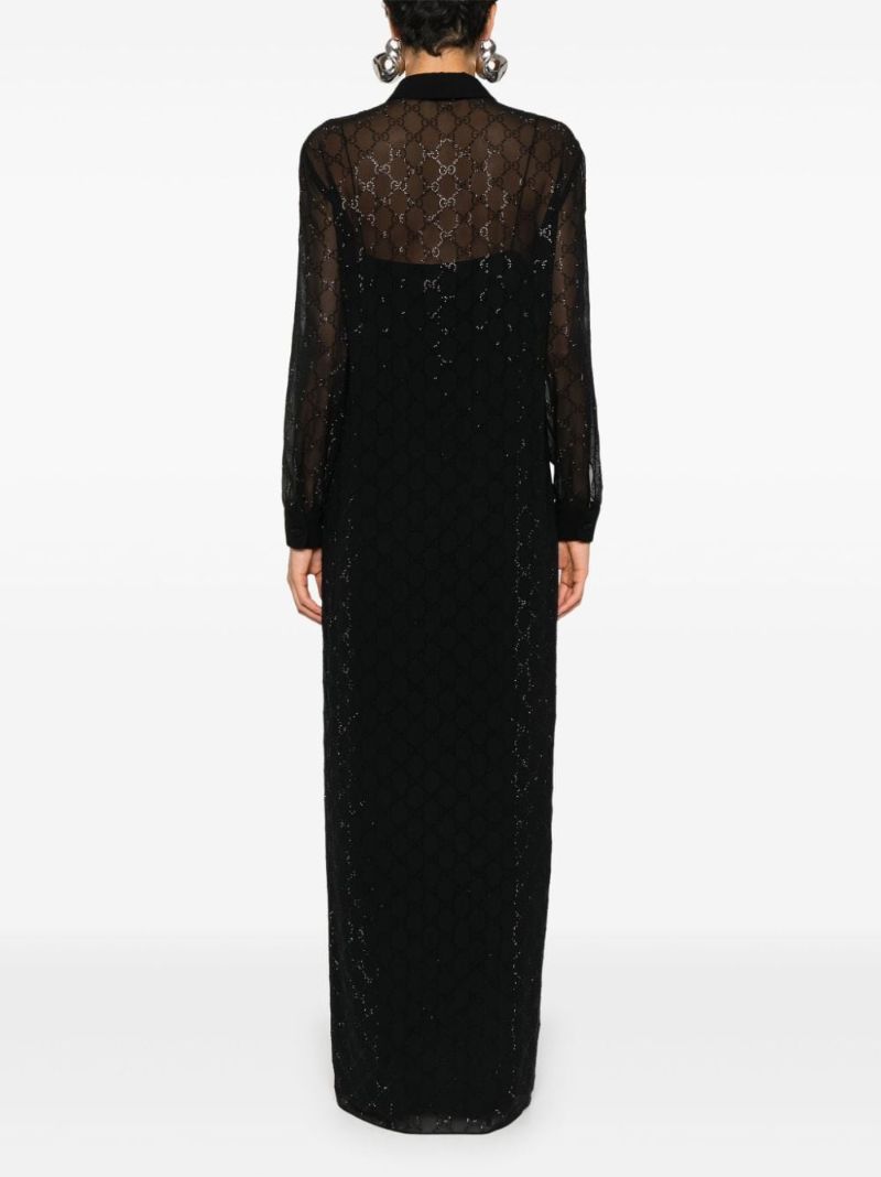 Gg Silk Shirt Dress