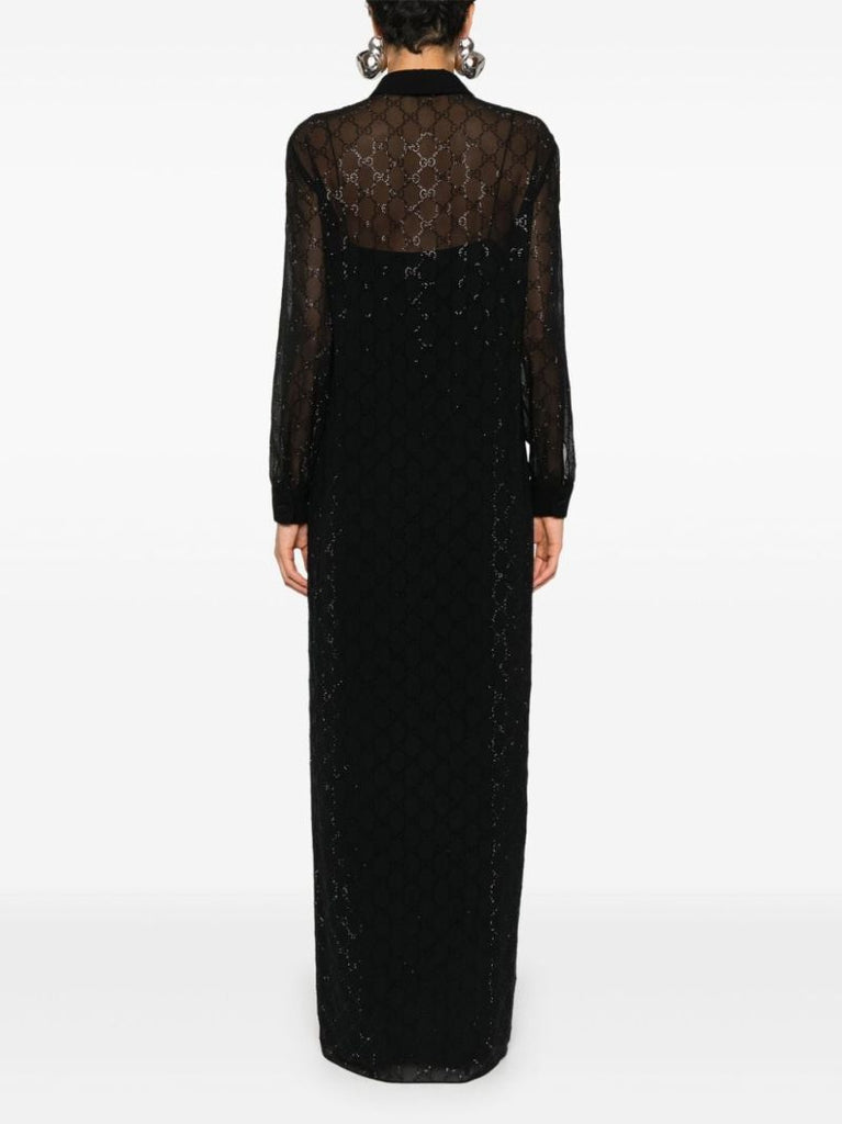 Gg Silk Shirt Dress