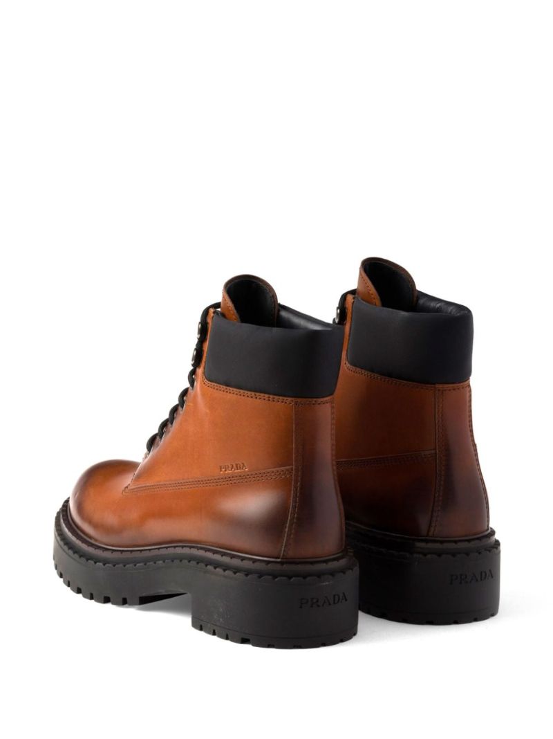 Logo-embossed Combat Boots
