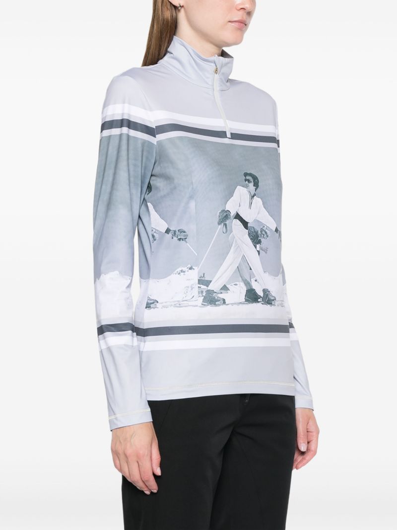 Printed Half-zip Ski Top