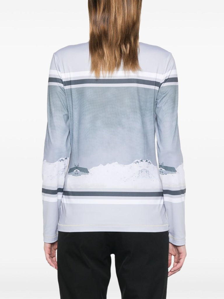 Printed Half-zip Ski Top