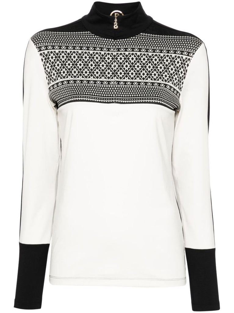 Intarsia-knit Half Zip Ski Top