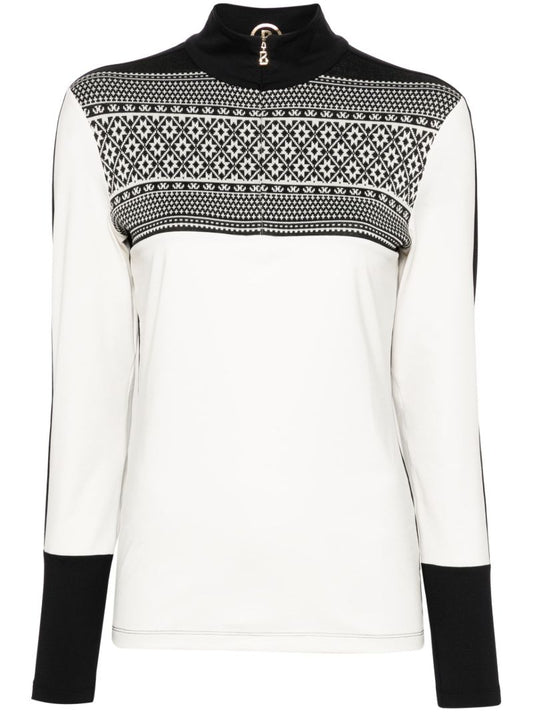 Intarsia-knit Half Zip Ski Top