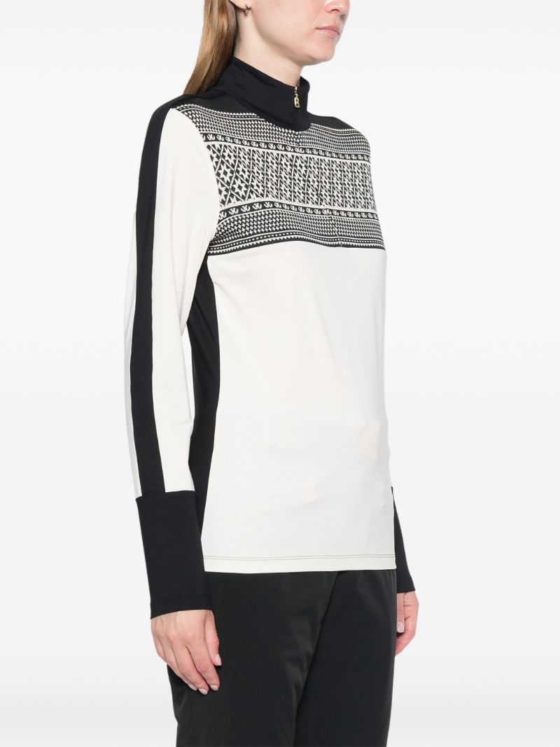Intarsia-knit Half Zip Ski Top