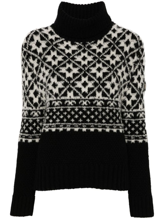 Intarsia-knit Roll-neck Sweater