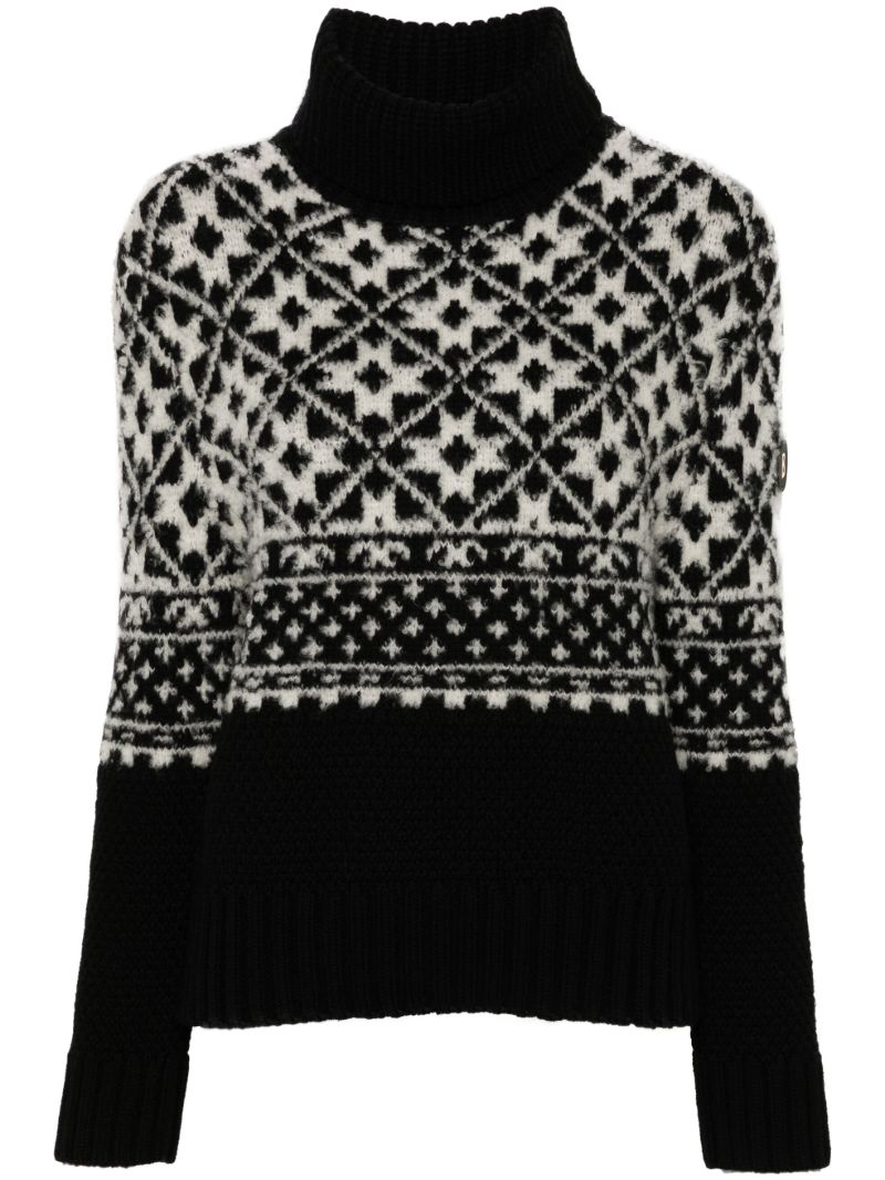 Intarsia-knit Roll-neck Sweater