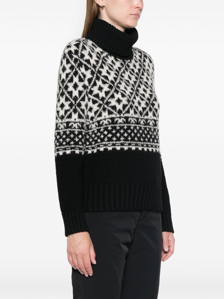 Intarsia-knit Roll-neck Sweater