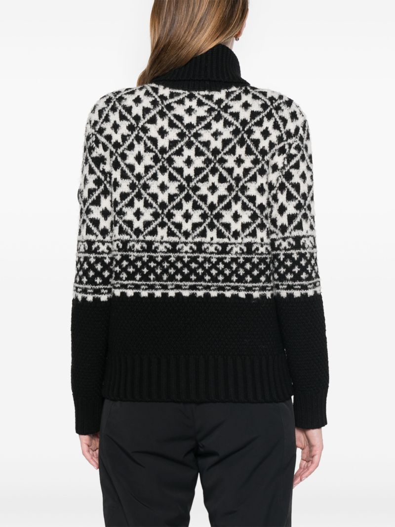 Intarsia-knit Roll-neck Sweater