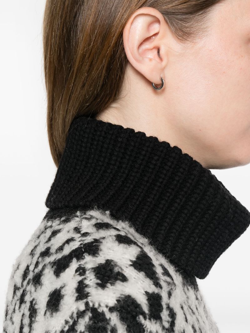 Intarsia-knit Roll-neck Sweater