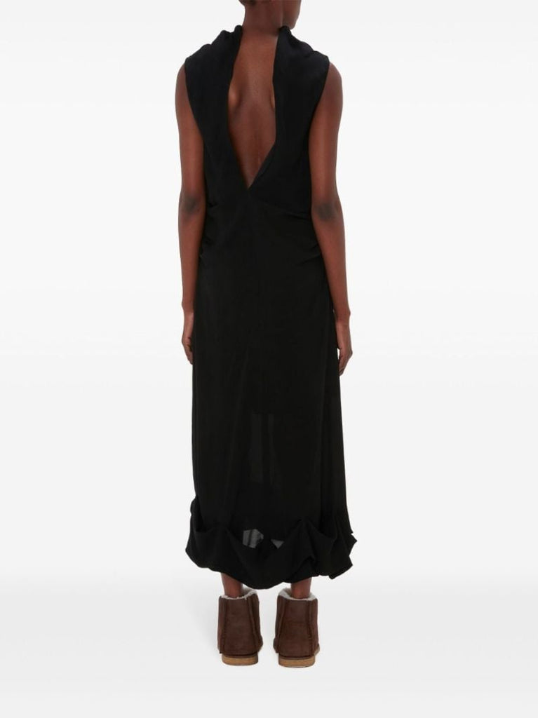 Twisted Draped Midi Dress