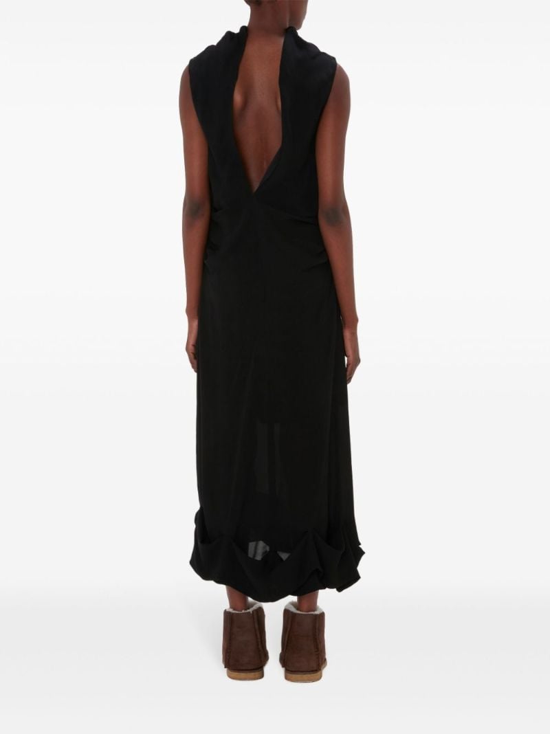 Twisted Draped Midi Dress