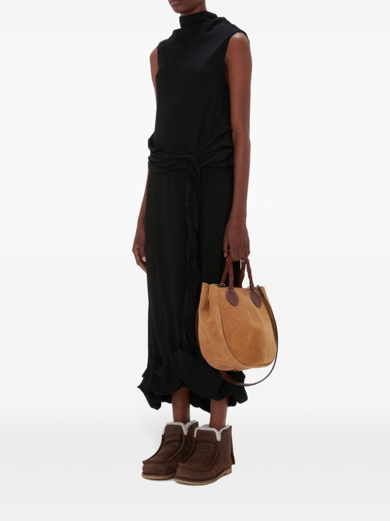 Twisted Draped Midi Dress