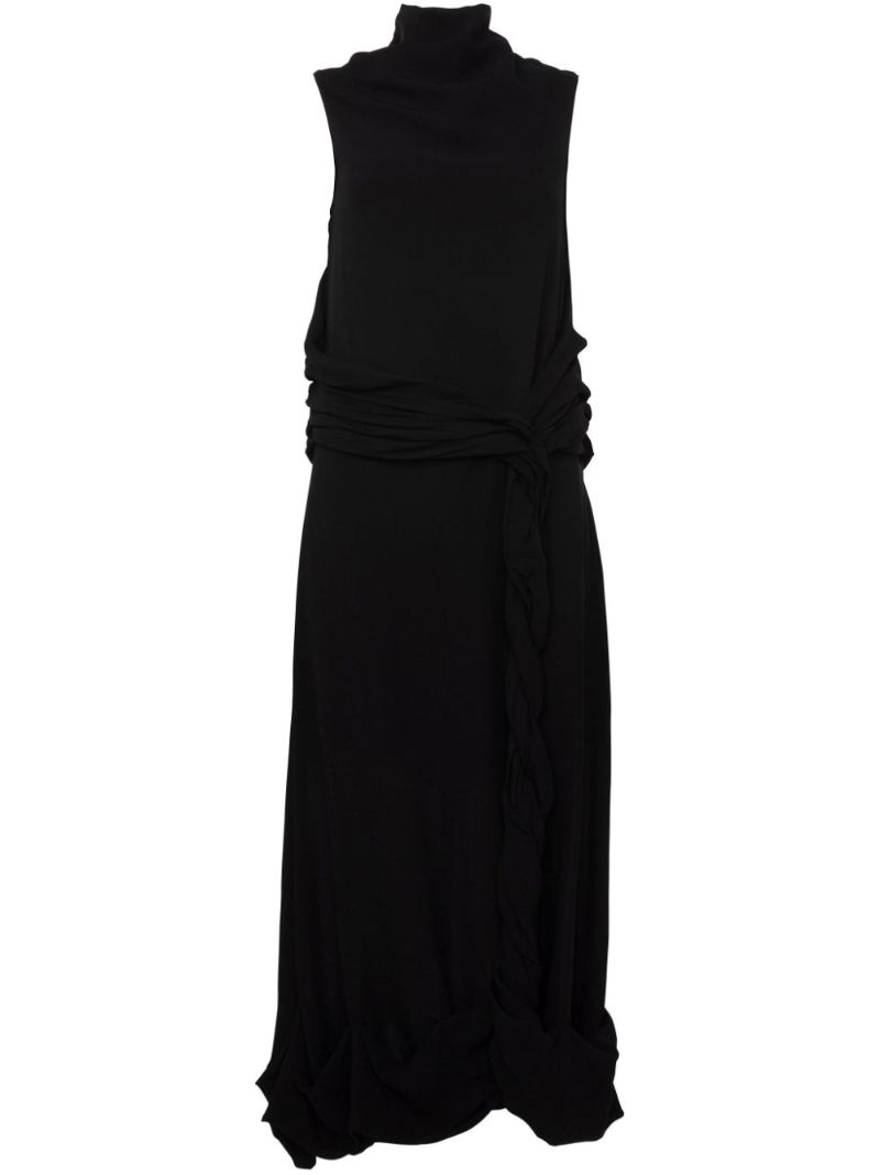 Twisted Draped Midi Dress
