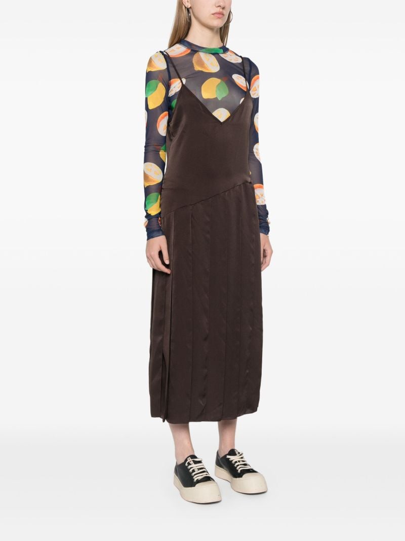 Pleated Midi Dress