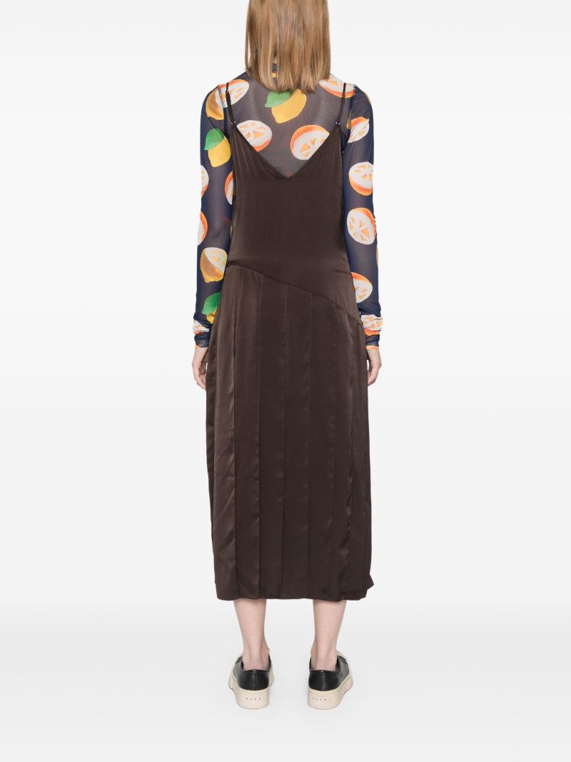 Pleated Midi Dress