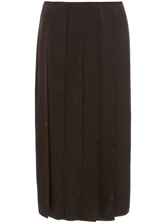 Brown Pleated Skirt