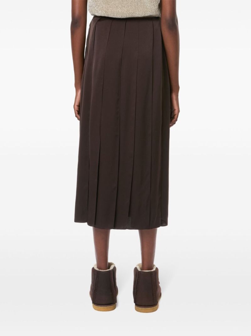 Brown Pleated Skirt