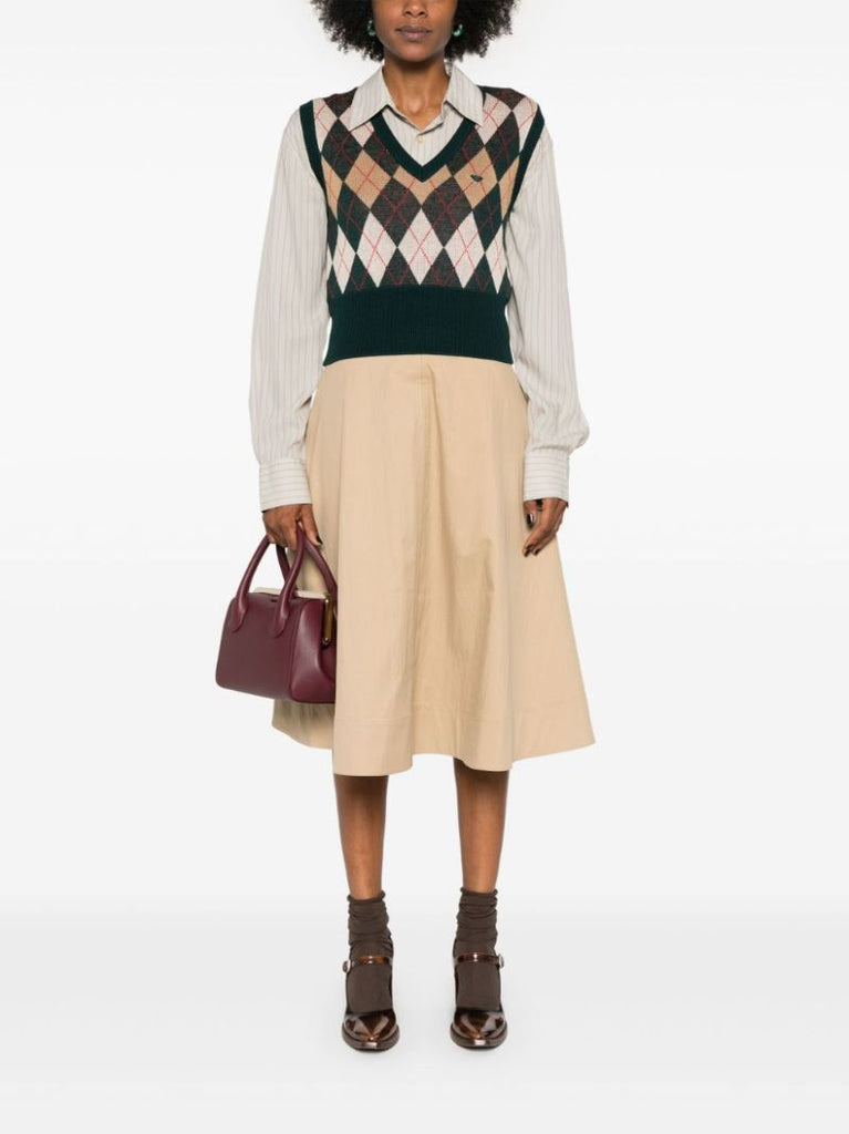 Argyle-check Vest