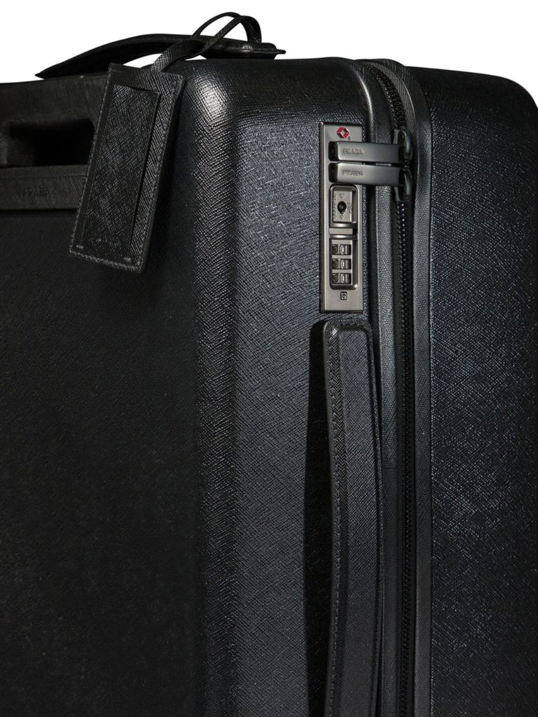 Re-nylon Saffiano Leather Trolley