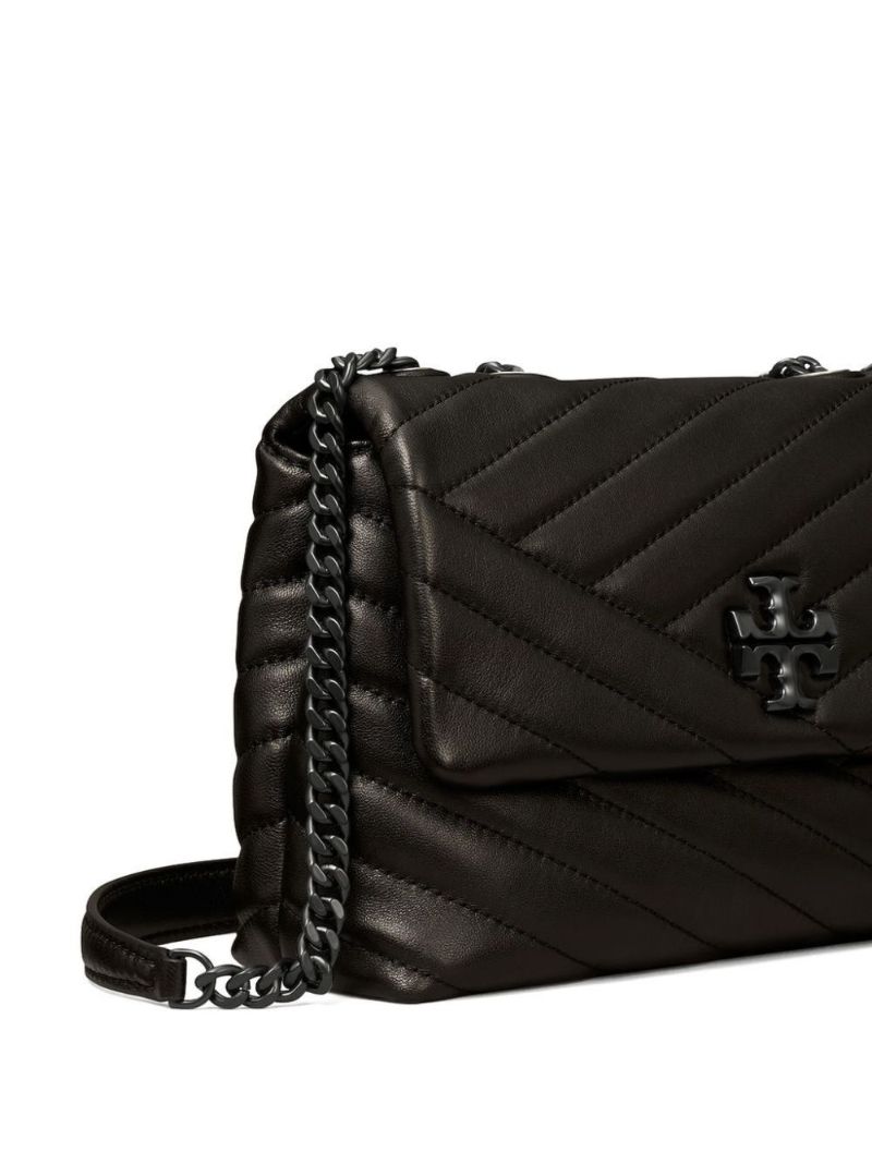 Black Kira Small Convertible Leather Shoulder Bag