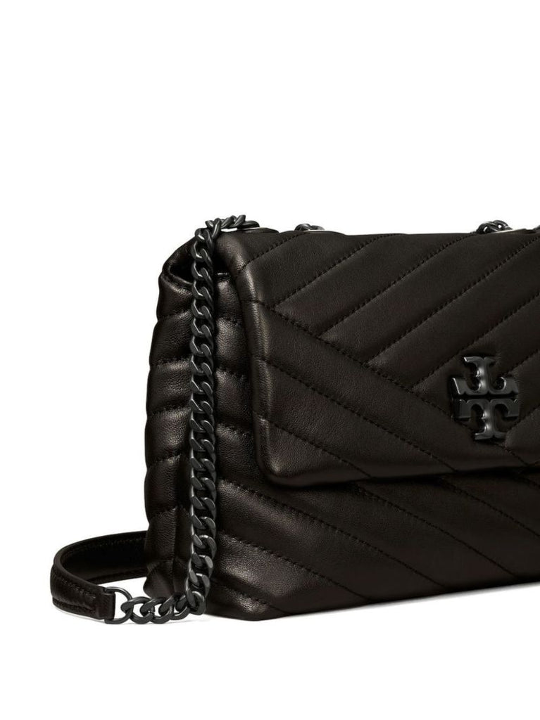 Black Kira Small Convertible Leather Shoulder Bag
